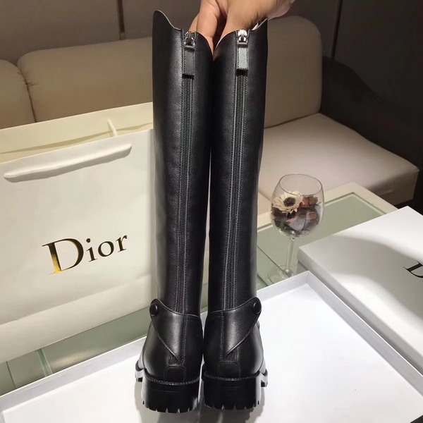 Dior Boot in Black Calfskin Leather 2cm Heel For Sale