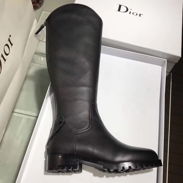 Dior Boot in Black Calfskin Leather 2cm Heel For Sale