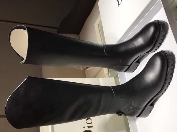 Dior Boot in Black Calfskin Leather 2cm Heel For Sale