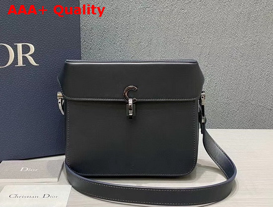 Dior Boxy Messenger Bag Navy Blue Calfskin Replica