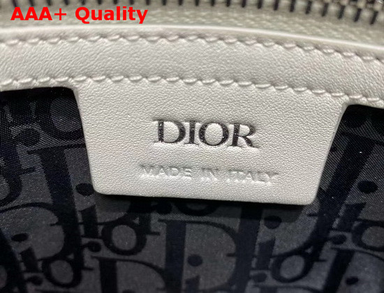 Dior Boxy Messenger Bag White Embossed Calfskin with Dior Oblique Motif Replica