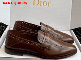 Dior Boy Loafer in Brown Calfskin Replica