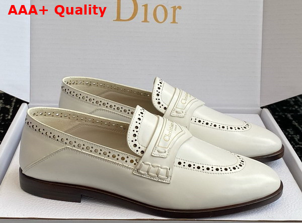 Dior Boy Loafer in White Calfskin Replica