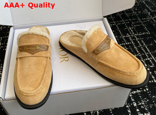 Dior Boy Mule in Beige Suede Goatskin Replica