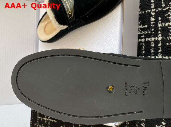 Dior Boy Mule in Black Suede Goatskin Replica