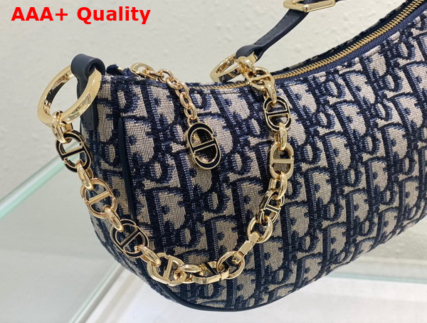 Dior CD Lounge Bag Blue Dior Oblique Jacquard Replica