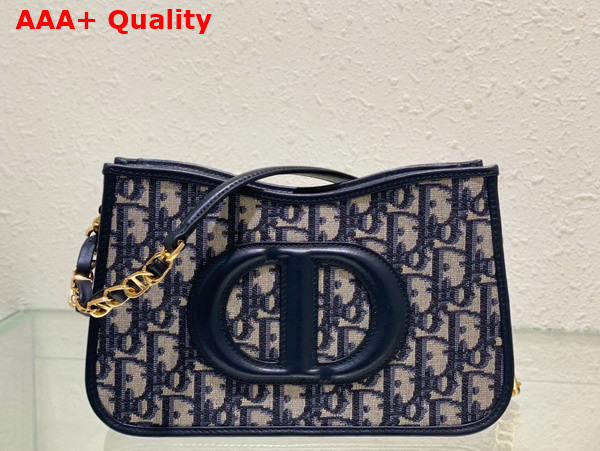 Dior CD Signature Hobo Mini Bag Blue Dior Oblique Jacquard Replica