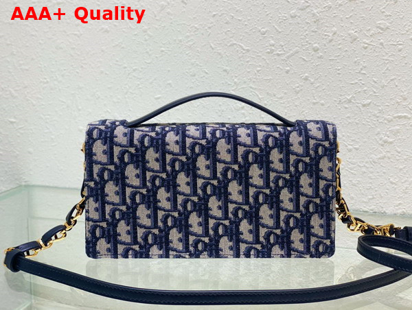 Dior CD Signature Mini Bag Blue Dior Oblique Jacquard Replica