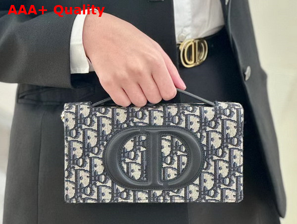 Dior CD Signature Mini Bag Blue Dior Oblique Jacquard Replica