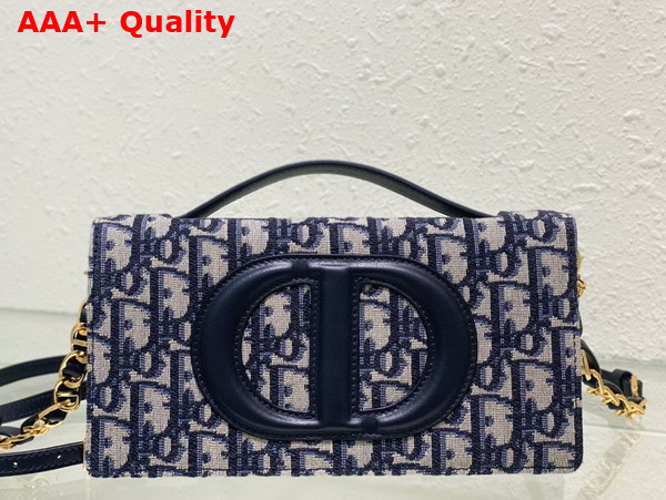 Dior CD Signature Mini Bag Blue Dior Oblique Jacquard Replica