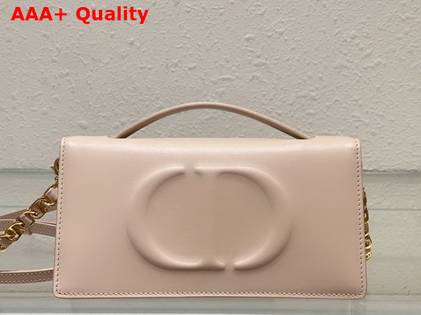 Dior CD Signature Mini Bag Powder Beige Calfskin with Embossed CD Signature Replica