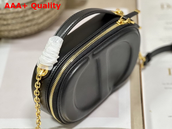 Dior CD Signature Oval Camera Bag Black Calfskin with Embossed CD Signature Replica