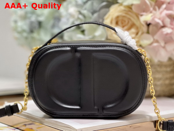 Dior CD Signature Oval Camera Bag Black Calfskin with Embossed CD Signature Replica