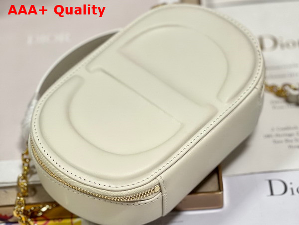 Dior CD Signature Oval Camera Bag Latte Calfskin with Embossed CD Signature Replica