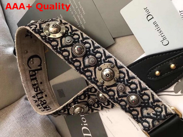 Dior Canvas Shoulder Strap with Medallions Replica