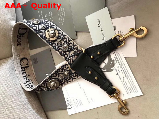 Dior Canvas Shoulder Strap with Medallions Replica