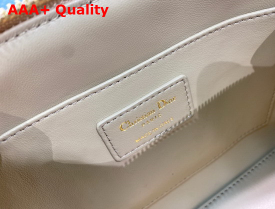 Dior Caro Beauty Pouch Beige Cannage Lambskin Replica