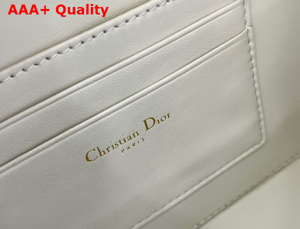 Dior Caro Box Bag with Chain Latte Quilted Macrocannage Calfskin Replica