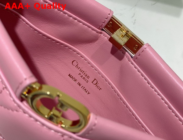 Dior Caro Colle Noire Clutch with Chain Pink Cannage Lambskin Replica