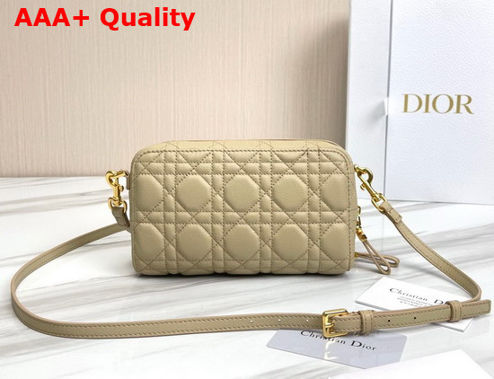 Dior Caro Double Pouch Beige Supple Cannage Calfskin Replica