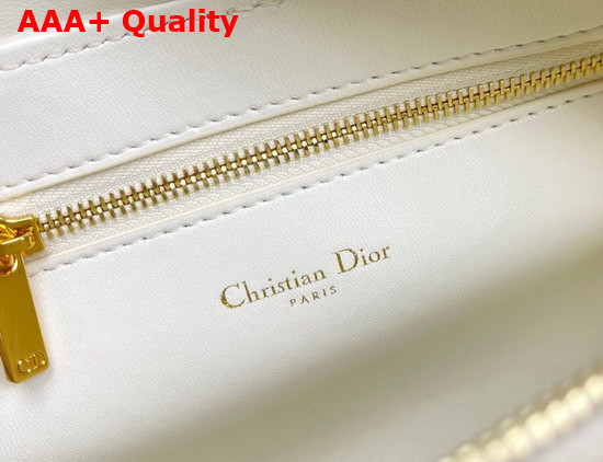 Dior Caro Double Pouch Ivory Supple Cannage Calfskin Replica