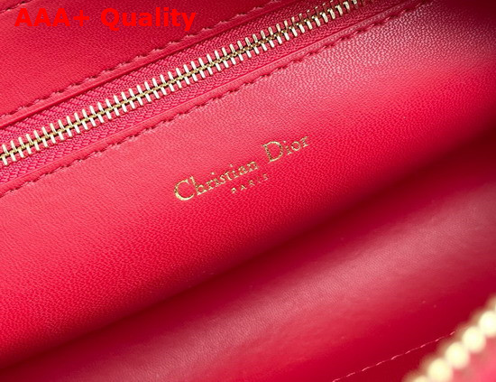 Dior Caro Double Pouch Red Supple Cannage Calfskin Replica