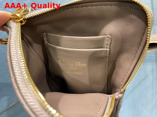 Dior Caro Multifunctional Pouch Warm Taupe Supple Cannage Calfskin Replica