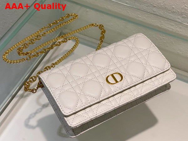 Dior Caro Pouch Latte Supple Cannage Calfskin Replica