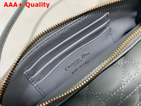 Dior Caro Pouch with Chain Cloud Blue Supple Cannage Calfskin Replica