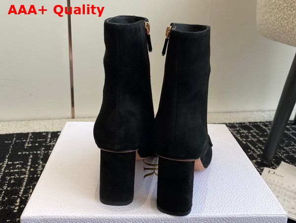 Dior Cest Dior Heeled Ankle Boot Black Suede Calfskin Replica