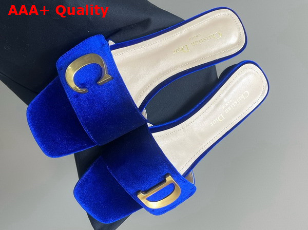 Dior Cest Dior Slide in Blue Velvet Replica