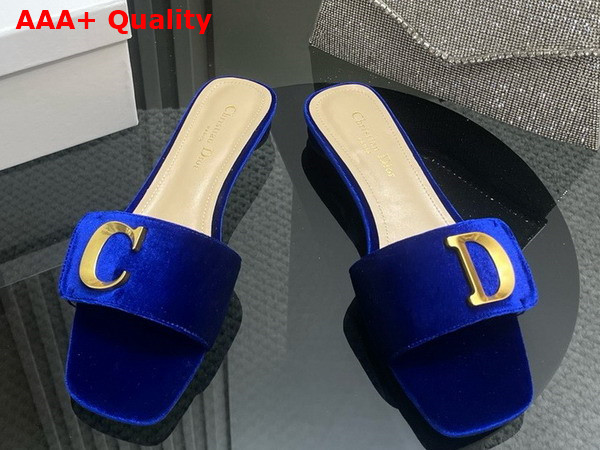 Dior Cest Dior Slide in Blue Velvet Replica