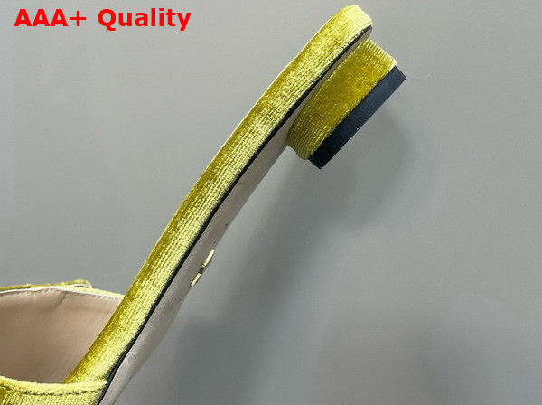 Dior Cest Dior Slide in Yellow Velvet Replica