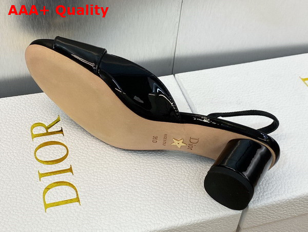 Dior Cest Dior Slingback Pump Black Patent Calfskin Replica