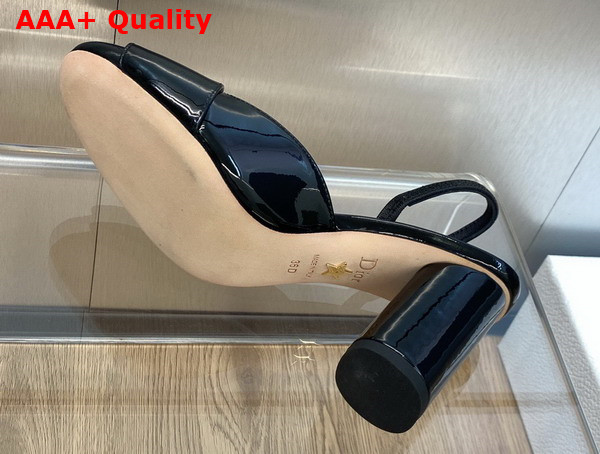 Dior Cest Dior Slingback Pump Black Patent Calfskin Replica