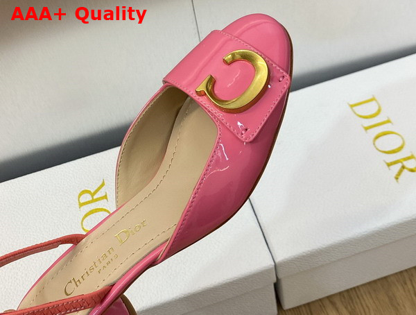 Dior Cest Dior Slingback Pump Indy Pink Patent Calfskin Replica