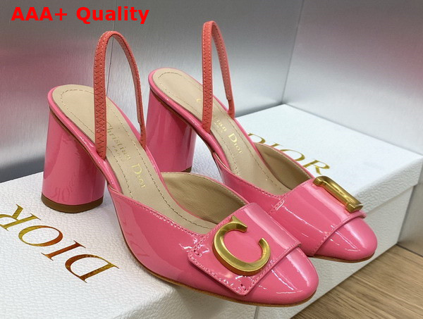 Dior Cest Dior Slingback Pump Indy Pink Patent Calfskin Replica