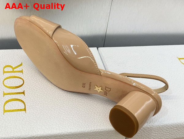 Dior Cest Dior Slingback Pump Nude Patent Calfskin Replica