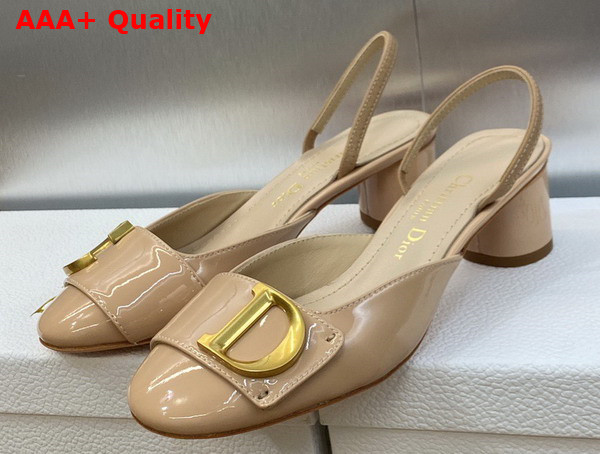 Dior Cest Dior Slingback Pump Nude Patent Calfskin Replica