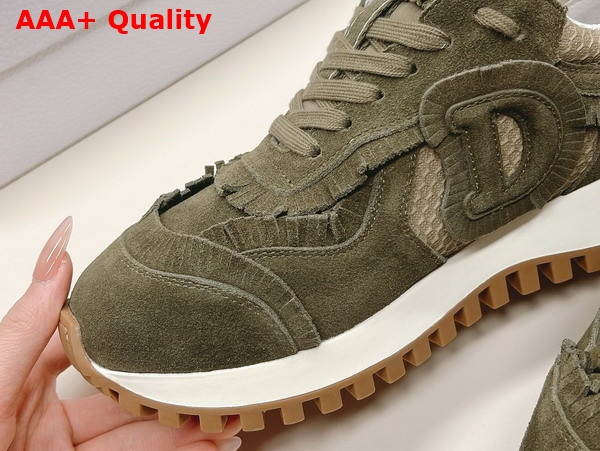 Dior Cest Dior Sneaker Khaki Suede Calfskin and Mesh Replica