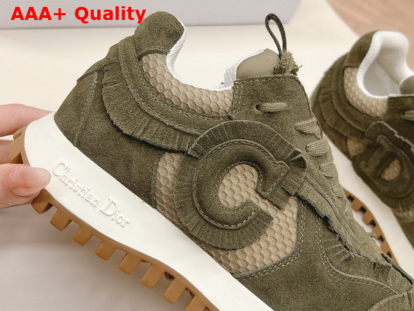 Dior Cest Dior Sneaker Khaki Suede Calfskin and Mesh Replica