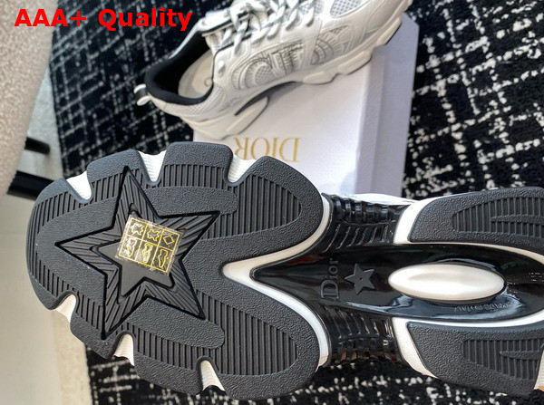 Dior Chrono Sneaker Mesh with White and Black Leather Effect Panels Replica