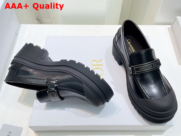 Dior Code Loafer Black Brushed Calfskin Replica