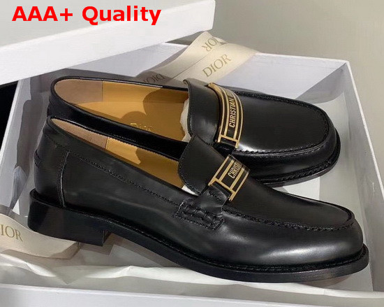 Dior Code Loafer Black Glazed Calfskin Replica