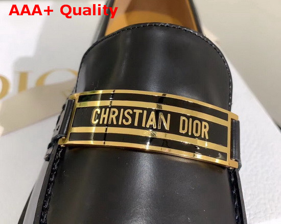 Dior Code Loafer Black Glazed Calfskin Replica