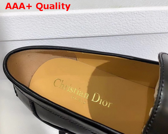 Dior Code Loafer Black Glazed Calfskin Replica