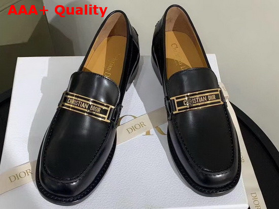 Dior Code Loafer Black Glazed Calfskin Replica