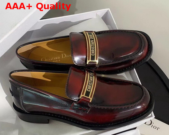 Dior Code Loafer Burgundy Gradient Calfskin Replica