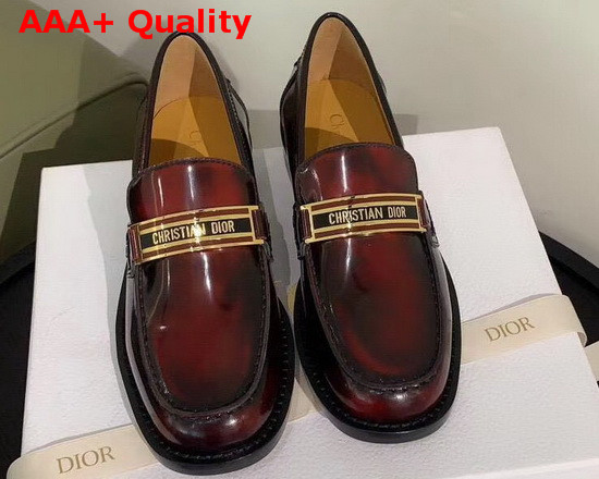 Dior Code Loafer Burgundy Gradient Calfskin Replica