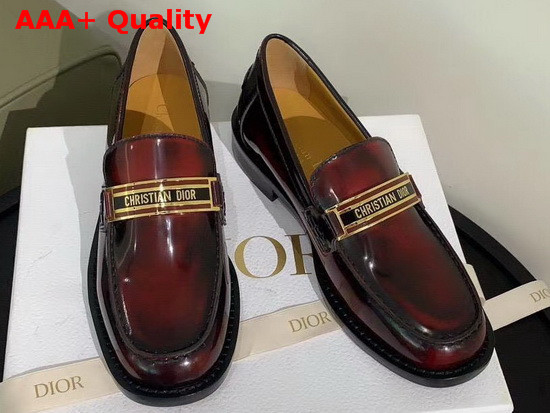 Dior Code Loafer Burgundy Gradient Calfskin Replica